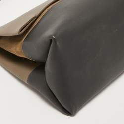 Pre Owned Celine Black/Grey Leather All Soft Shoulder Bag