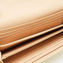 Pre Owned Celine Cream Leather Multifunction Flap Wallet