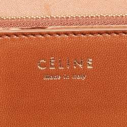مملوكة مسبقًا Celine Brown Glossy Crocodile Medium Classic Box Shoulder Bag