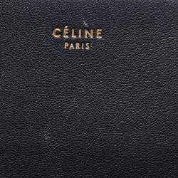 Celine Black Leather Zip Pouch
