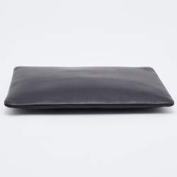 Celine Black Leather Zip Pouch