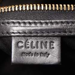 Celine Tricolor Leather and Suede Racer Stripe Hobo