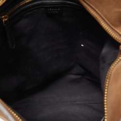 Celine Tricolor Leather and Suede Racer Stripe Hobo