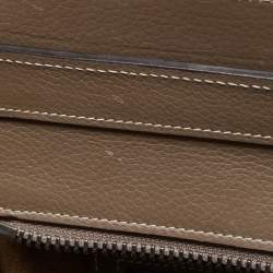 Pre Owned Celine Grey Leather Micro Luggage Tote