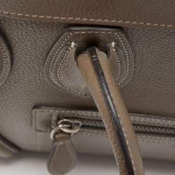 Pre Owned Celine Grey Leather Micro Luggage Tote