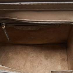 Pre Owned Celine Grey Leather Micro Luggage Tote