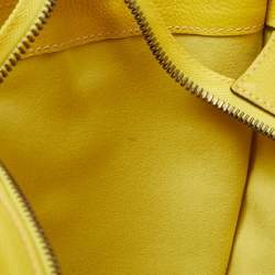 Pre Owned Celine Yellow Leather Mini Luggage Tote