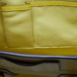 Pre Owned Celine Yellow Leather Mini Luggage Tote