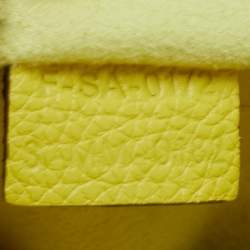 Pre Owned Celine Yellow Leather Mini Luggage Tote