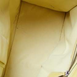 Pre Owned Celine Yellow Leather Mini Luggage Tote