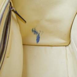 Pre Owned Celine Yellow Leather Mini Luggage Tote