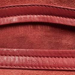 Pre Owned Celine Red Leather Medium Phantom Luggage Tote