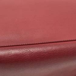 Pre Owned Celine Red Leather Medium Phantom Luggage Tote