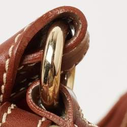 Pre Owned Celine Brown/Beige Macadam Raffia and Leather Boogie Tote