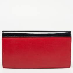 Pre Owned Celine Tricolor Lizard, Patent and Leather Pocket Envelope Wallet On Chain 
