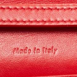 Pre Owned Celine Tricolor Lizard, Patent and Leather Pocket Envelope Wallet On Chain 