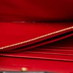 Pre Owned Celine Tricolor Lizard, Patent and Leather Pocket Envelope Wallet On Chain 