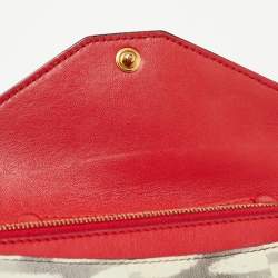 Pre Owned Celine Tricolor Lizard, Patent and Leather Pocket Envelope Wallet On Chain 