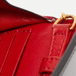 Pre Owned Celine Tricolor Lizard, Patent and Leather Pocket Envelope Wallet On Chain 