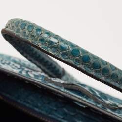 مملوكة مسبقًا Céline Blue Python Nano Luggage Tote