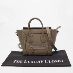 مملوكة مسبقًا Celine Grey Leather Nano Luggage Tote
