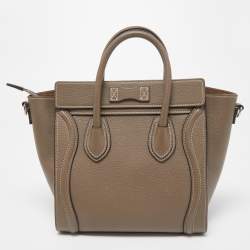 مملوكة مسبقًا Celine Grey Leather Nano Luggage Tote