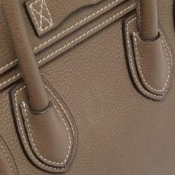 مملوكة مسبقًا Celine Grey Leather Nano Luggage Tote