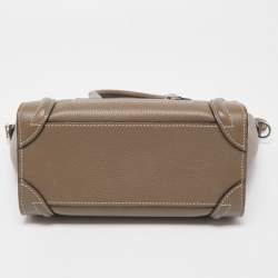 مملوكة مسبقًا Celine Grey Leather Nano Luggage Tote