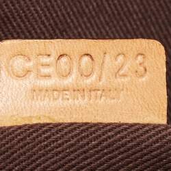 Pre Owned Celine Brown Macadam Coated Canvas and Leather Boston Bag