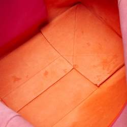 Pre Owned Celine Magenta/Orange Leather Horizontal Cabas Tote
