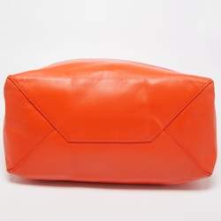 Pre Owned Celine Magenta/Orange Leather Horizontal Cabas Tote