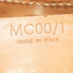 Pre Owned Celine Black/Natural Embossed Suede Shoulder Bag