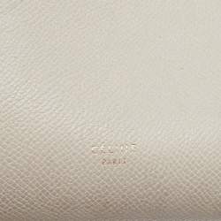 Pre Owned Celine Grey Leather Micro Belt Top Handle Bag