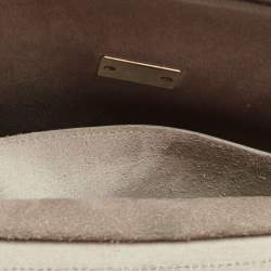 Pre Owned Celine Grey Leather Micro Belt Top Handle Bag