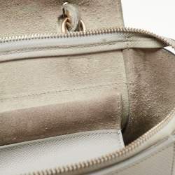 Pre Owned Celine Grey Leather Micro Belt Top Handle Bag