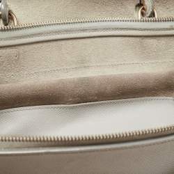 Pre Owned Celine Grey Leather Micro Belt Top Handle Bag