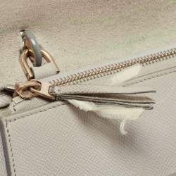 Pre Owned Celine Grey Leather Micro Belt Top Handle Bag