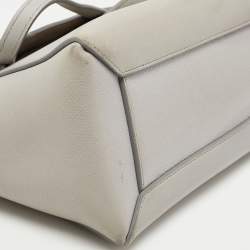 Pre Owned Celine Grey Leather Micro Belt Top Handle Bag