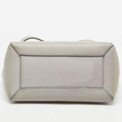 Pre Owned Celine Grey Leather Micro Belt Top Handle Bag