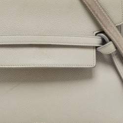 Pre Owned Celine Grey Leather Micro Belt Top Handle Bag