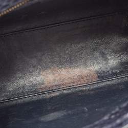 Pre Owned Celine Navy Blue Python Nano Luggage Tote