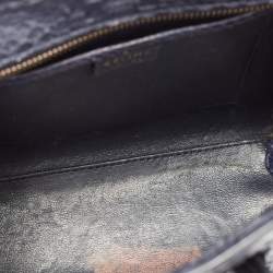 Pre Owned Celine Navy Blue Python Nano Luggage Tote