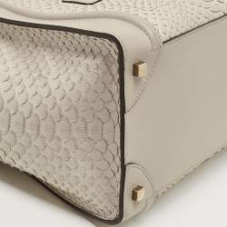 Pre Owned Celine Grey Python and Leather Mini Luggage Tote 