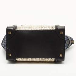 مملوكة مسبقًا Celine Tricolor Watersnake and Leather Mini Luggage Tote