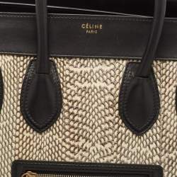 مملوكة مسبقًا Celine Tricolor Watersnake and Leather Mini Luggage Tote