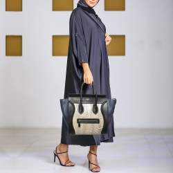 مملوكة مسبقًا Celine Tricolor Watersnake and Leather Mini Luggage Tote