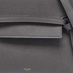 مملوكة مسبقًا Celine Grey Leather Mini Belt Top Handle Bag