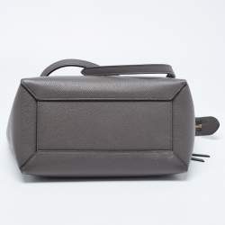 مملوكة مسبقًا Celine Grey Leather Mini Belt Top Handle Bag