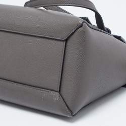 مملوكة مسبقًا Celine Grey Leather Mini Belt Top Handle Bag