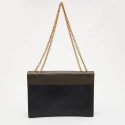 Pre Owned Celine Tri Color Leather and Python Pocket Envelope Shoulder Bag